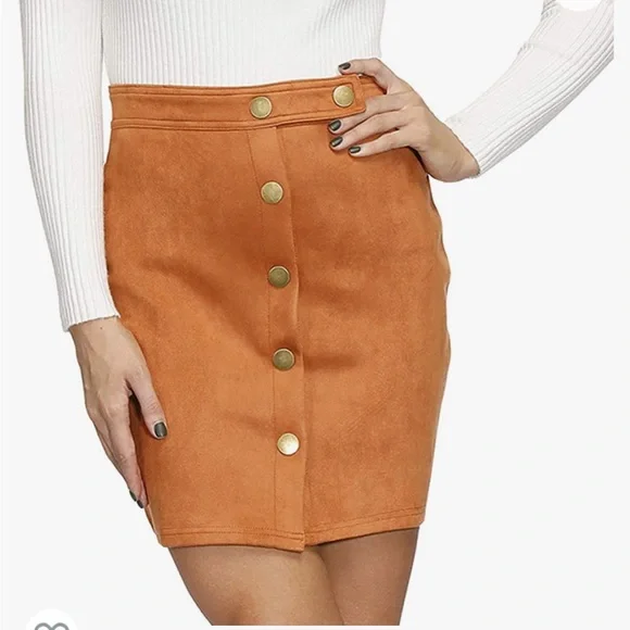 Rust colored mini skirt - Picture 5 of 5